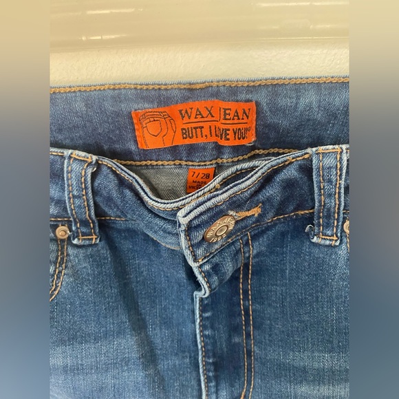 Blue Skinny Distressed Jeans - size 7 - Picture 4 of 4